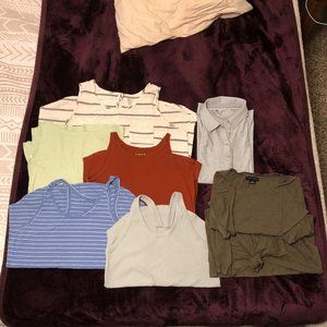 Tanks & T-Shirts Bundle (7 Items) - UA, LOFT, Market & Spruce, Sanctuary